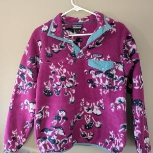 Patagonia Magic Mushroom Purple Synchilla Fleece Pullover RARE Small